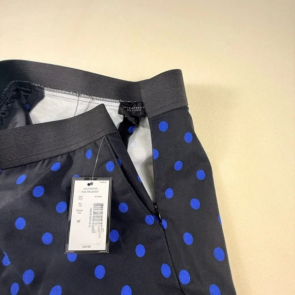 INC International Concepts Black Pencil Skirt with Blue Polka Dots Womens 8P - Picture 9 of 9